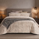 Vika Beige Double Bedspread