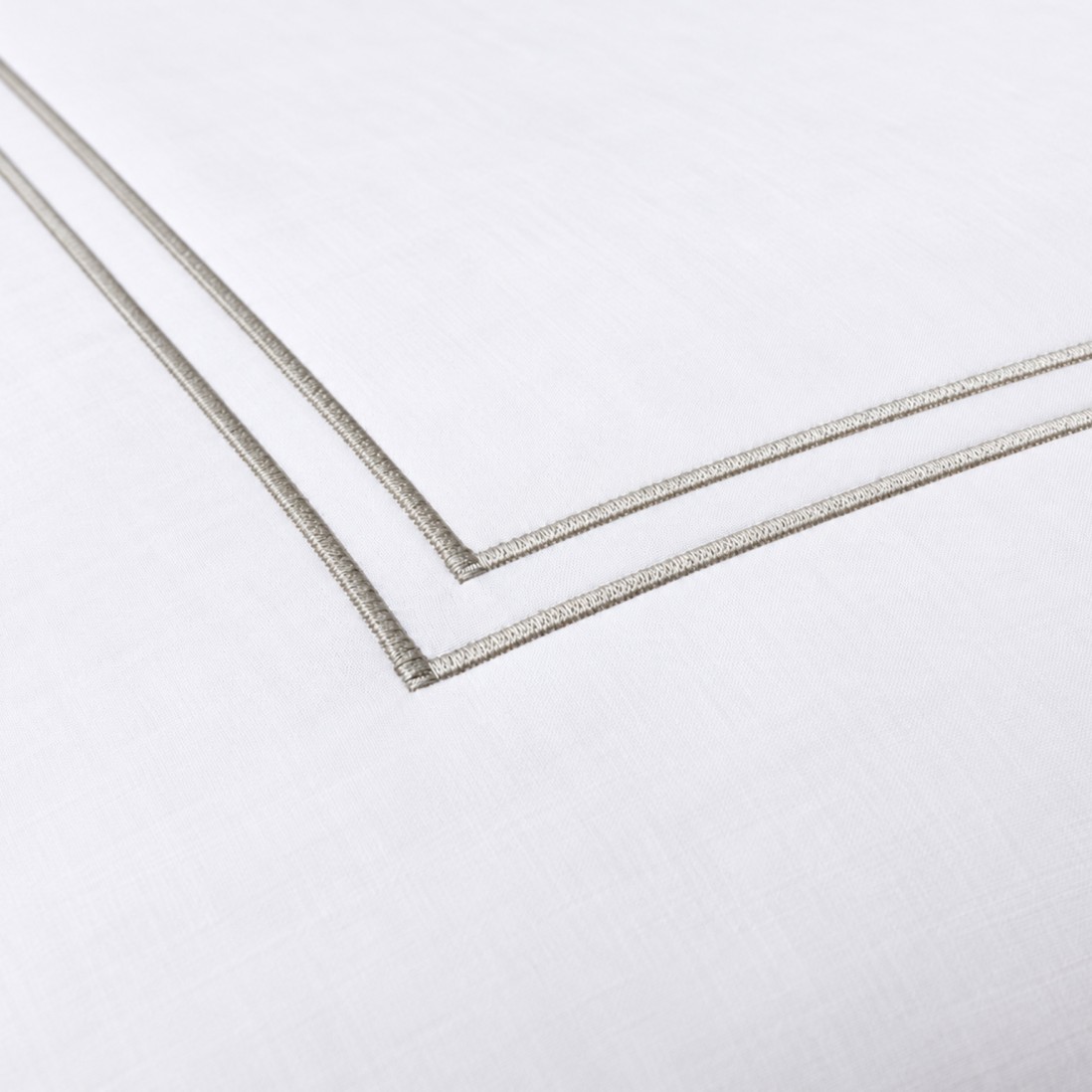 Funda n�rdica Barra Doble 100% Algod�n Blanco y Gris para cama de matrimonio