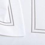 Funda n�rdica Barra Doble 100% Algod�n Blanco y Gris para cama de matrimonio
