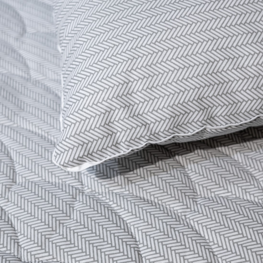 Noa single bedspread 100% cotton Gray