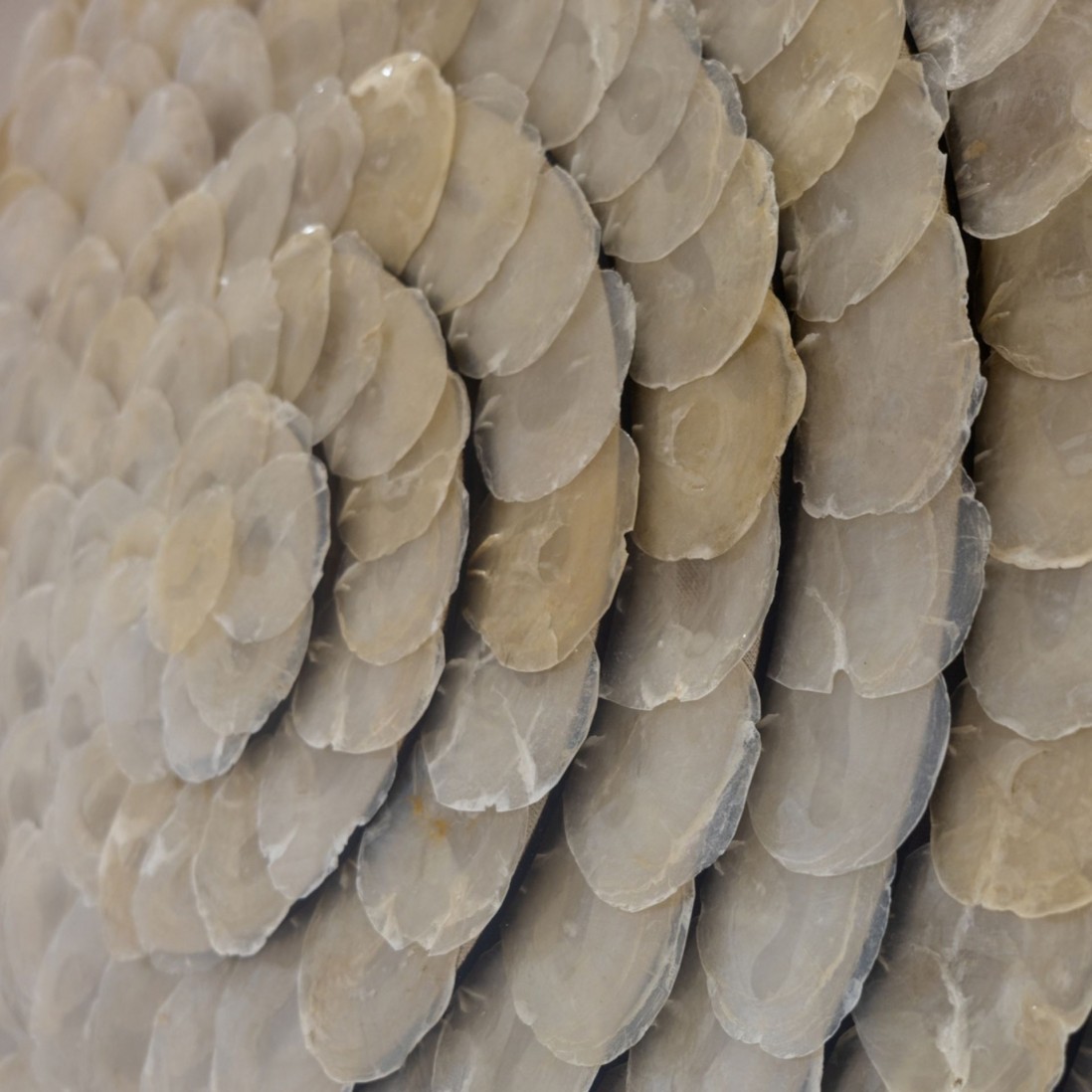 Pearl Decorative Wall Art in Natural Mother-of-Pearl 90x90cm