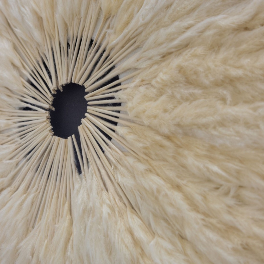 Feathers Decorative Wall Art with White Feathers 90x90cm