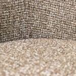 Cadeira Kiel em Tecido Taupe e Pernas de Metal Cobre