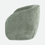 Cadeir�o Girat�rio Baltea em Chenille Verde