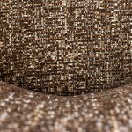 Silla Erdal tapizada en tela marr�n con patas de metal color caf�