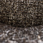 Silla Erdal tapizada en tela marr�n oscuro con patas de metal negro