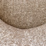 Silla Erdal tapizada en tela taupe claro con patas de metal color caf�