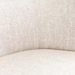 Silla Erdal tapizada en tela crema con patas de metal color caf�