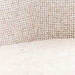 Cadeira Kiel em Tecido Creme e Pernas de Metal Cobre