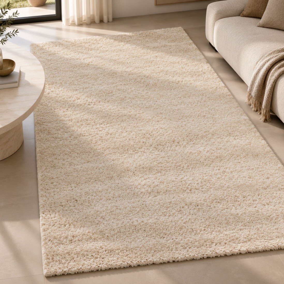 Plain Area Rug Lutens 241 Cream