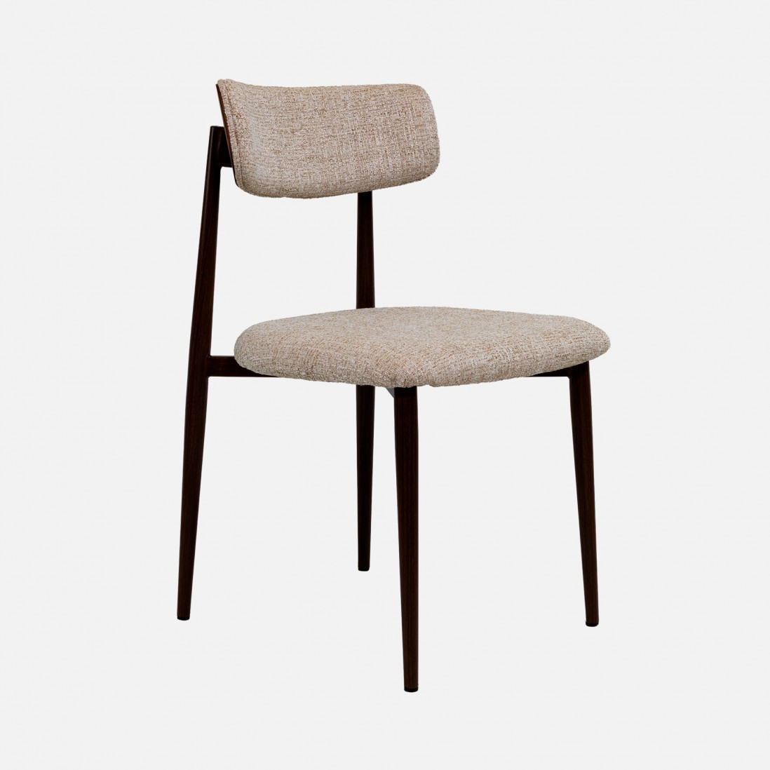 TANARO chair in beige fabric and metal legs