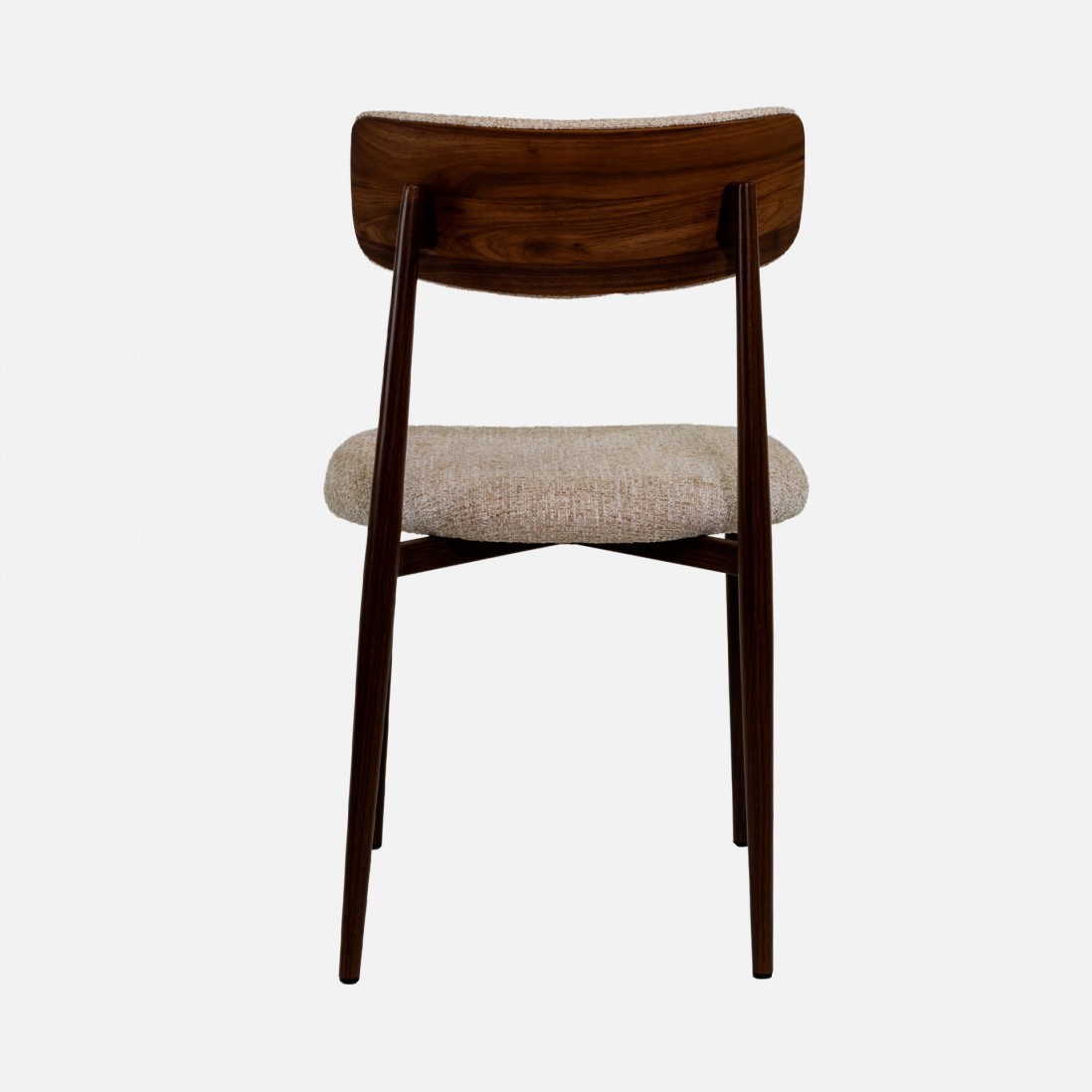TANARO chair in beige fabric and metal legs