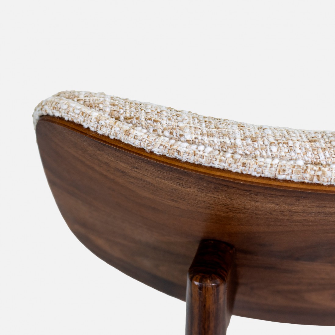 TANARO chair in beige fabric and metal legs