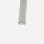 Stella light gray polypropylene chair with cushioned seat