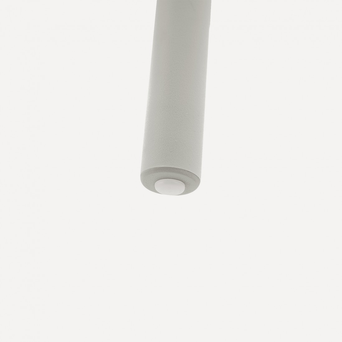 Stella light gray polypropylene chair with cushioned seat