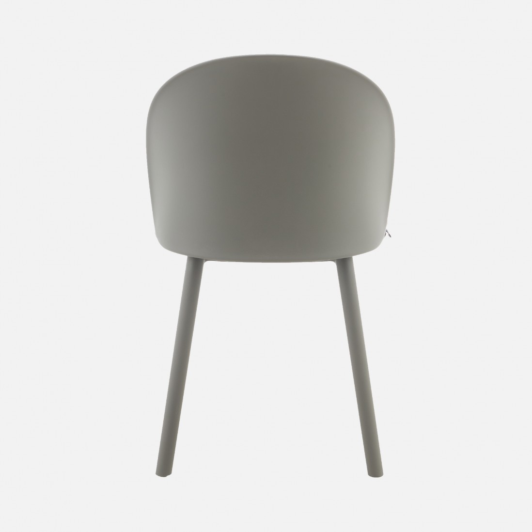 Stella dark gray polypropylene chair with cushioned seat